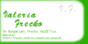 valeria frecko business card